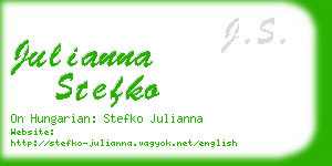 julianna stefko business card